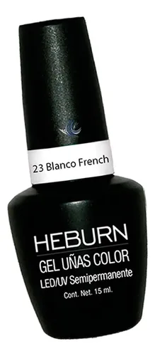 Esmalte Gel Led/uv 23 Blanco French Semipermanente Heburn