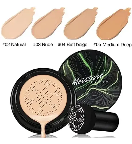 2 Pcs Air Cushion Cc Cream Nature Foundation, Brocha Para Ba