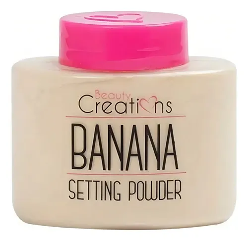 Polvo Fijador Banana Setting Powder de Beauty Creations, para un Acabado Mate en Todo Tipo de Piel