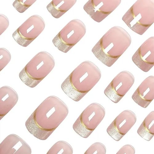 Uñas Postizas Ombre Pink Shiqixiannv 24 Un