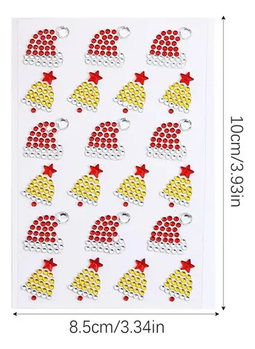 Pegatinas Navideñas Con Diamantes De Imitación For La Cara