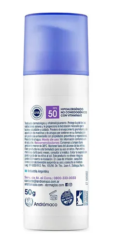 Dermaglós Protector Solar Facial Color Fps 50 Tono Medio