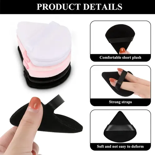 24 Pzas Borlas De Polvo Suelto Triangulo Esponja Maquillaje