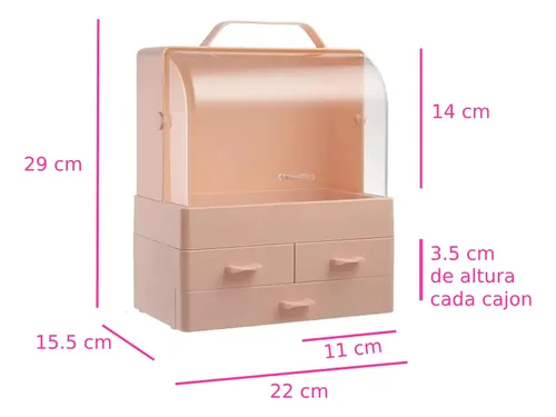 Caja De Almacenamiento De Cosméticos Tapa Transparente