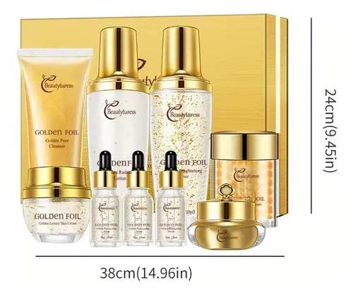 /golden Skincare Set Set De Cuidado Dorado De Lujo Para Muj