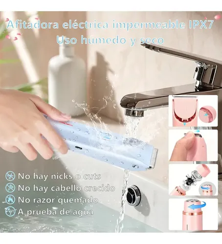 Depiladora Eléctrica Femenina Doble Cabezal 2en1