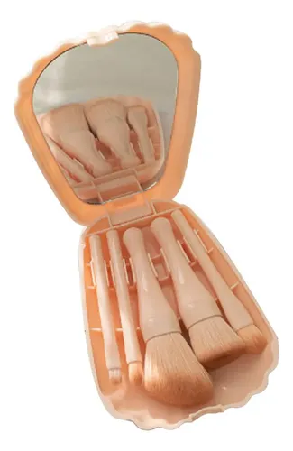 Set De Brochas Cosméticas Con Espejo, Portátil, For Maquill