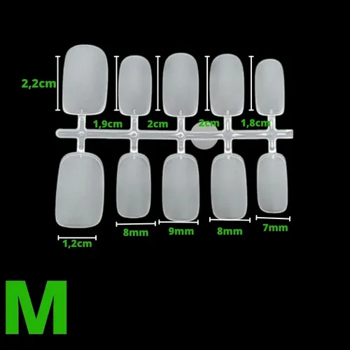 Tips Cuadrados Para Soft Gel Y Press On Nails Matte X100 Und