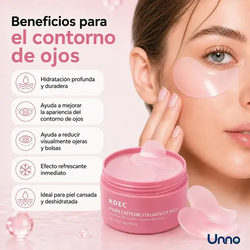 Koec Pdrn Cafeína Parches Para Ojeras Colágeno 60 Pzs
