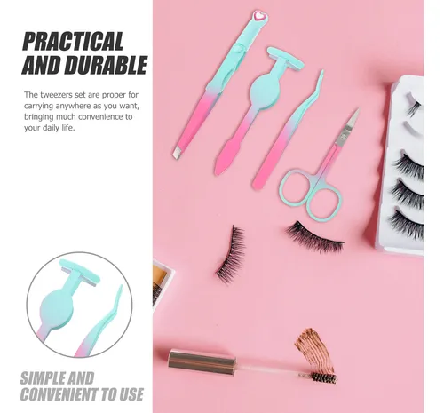 Set De Pinzas Para Cejas Portátiles, Precisión