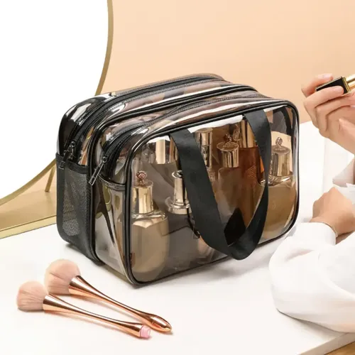 Neceser Organizador Doble Capa Pvc Transparente A