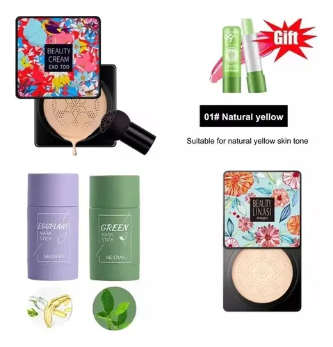 5 Unidades Bb Beauty Cream Base Crema Impermeable+esponja+má