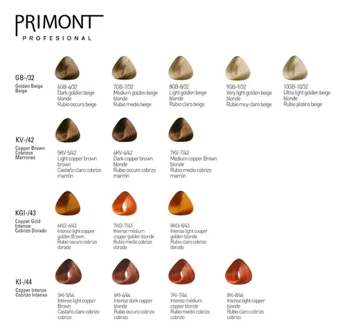 Primont Color X6 Tintura Coloración Cabello 60gr C/amoniaco