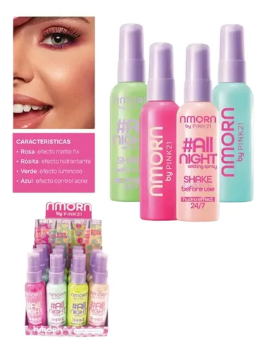 Fijador De Maquillaje Pink21 Nmorn -efecto Matificante