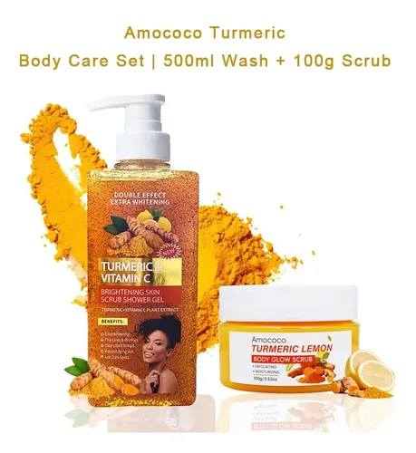‘n– 2 Paquetes De Exfoliante Corporal Con Cúrcuma, Limpiador