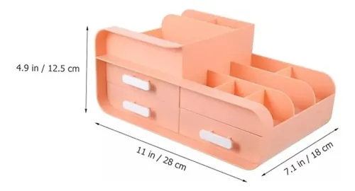 Organizador Porta Maquillaje Cosméticos 3 Cajones 9 Espacios