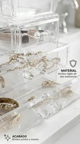 Organizador Cosmético Acrílico Transparente Maquillaje Cajón