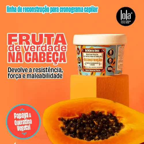 Máscara Capilar de Ghee Be(m)dita Mamão 100g – Lola de Río