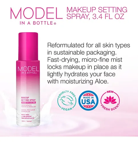 Primer En Aerosol Fijador De Maquillaje Model In A Bottle, 3