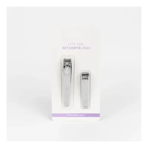 Alicate Cortauñas Set X2 City Girl Acero Inoxidable
