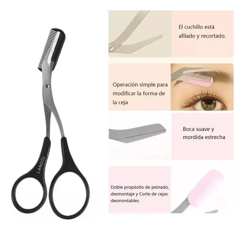 Kit De Cuidado Para Cejas ,cepillo+espejo+pinza De Depilar