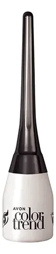 Delineador Líquido Avon Color Trend Preto Metálico, Acabado Metalizado