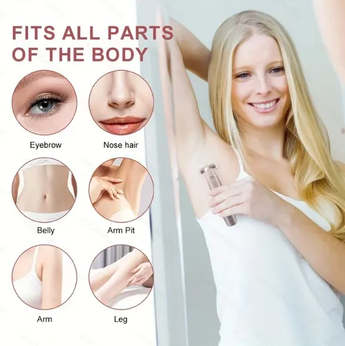 Depiladora Corporal Recargable Para Mujer Rosa