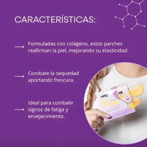 Parches Para Ojos Colageno Reafirmante E Hidratante Mely