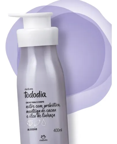 Crema Corporal Nutritiva Natura Tododia Algodón 400 Ml Fragancia Suave