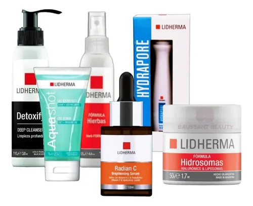 Kit Skincare Lidherma X6 Rutina Completa Piel Normal Mixta