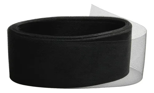 25 Yards Cinta De Malla Elástica De Crinolina Negro