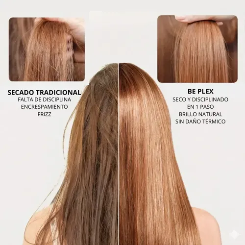 Plancha De Pelo Secadora Aire Be Plex Air Profesional 2 En 1