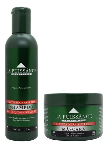 La Puissance Anti Red Shampoo + Máscara Matizadora Castaño