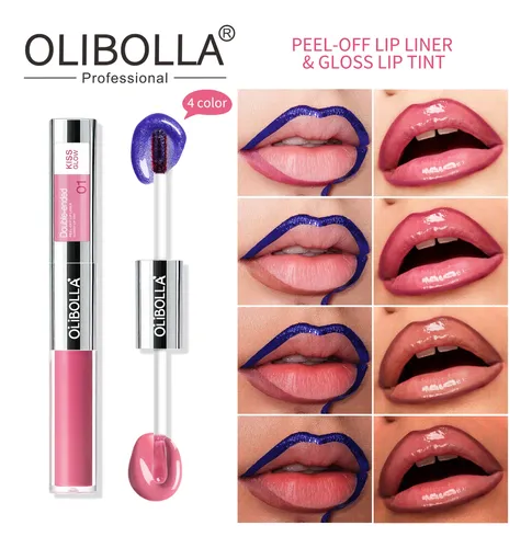 Set 4 Delineadores Labiales Azul Peel Off Volumen Agua