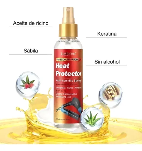 Protector Spray Calor Capilar Aloe Peinado Térmico Antifrizz