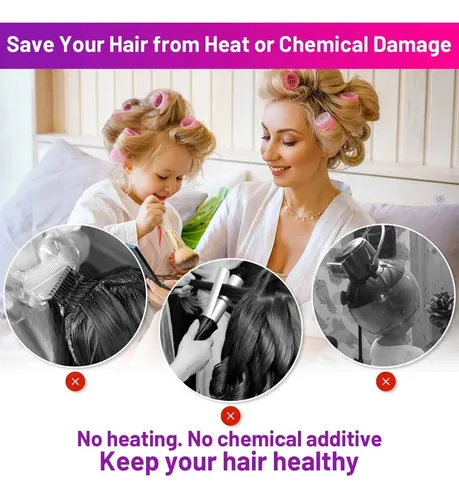 Rulos Para El Cabello Con Agarre Automático, Juego De 16