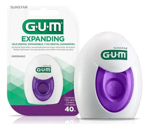 Hilo dental GUM Expanding Floss Encerado 40 m