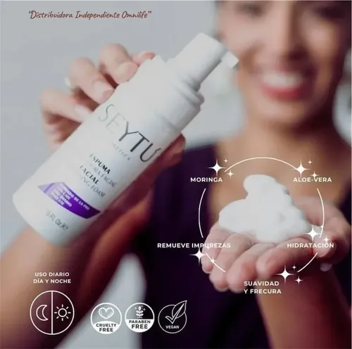 Espuma De Limpieza Profunda Seytú Omnilife Aloe Vera Acné