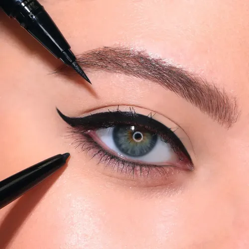 Delineador Liquido Double Ended Gel & Liquid Liner Moira Color 001 Black