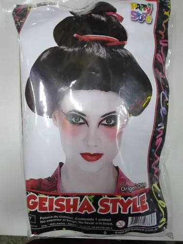 Peluca Geisha Japonesa Cotillon