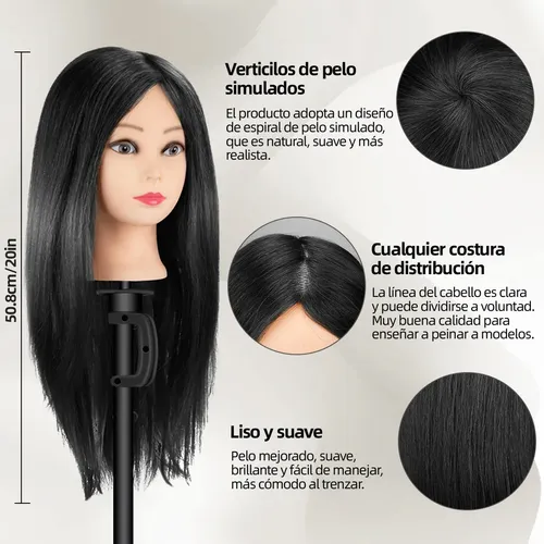 95% Cabello Real Humano Maniquí Maquillaje