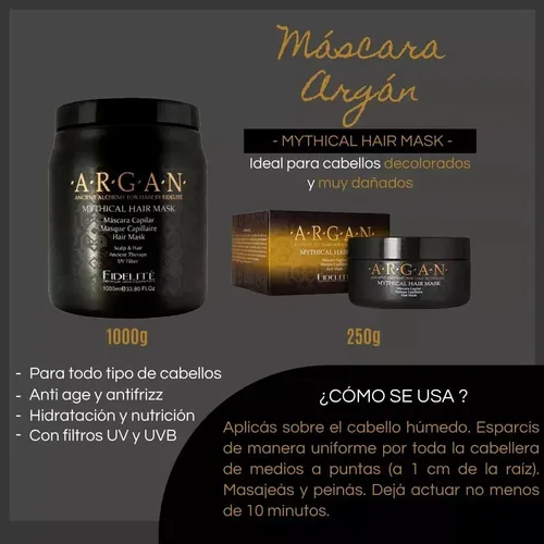 Kit Mascara Capilar Mythical Argan + Caviar Fidelite 250g