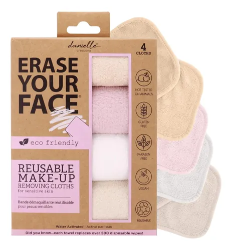 Paño Desmaquillante Reutilizable Erase Your Face D50007 Paqu