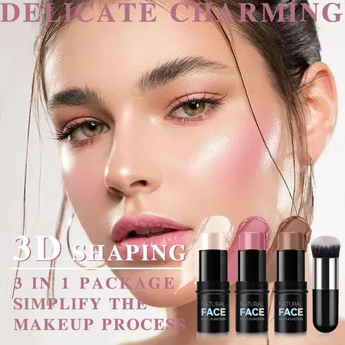 Set Iluminador En Barra Newbang Cream Blush Contour