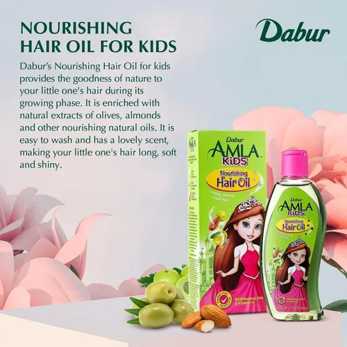 Aceite Capilar Dabur Amla Kids Natural, 200 Ml, Paquete De 2