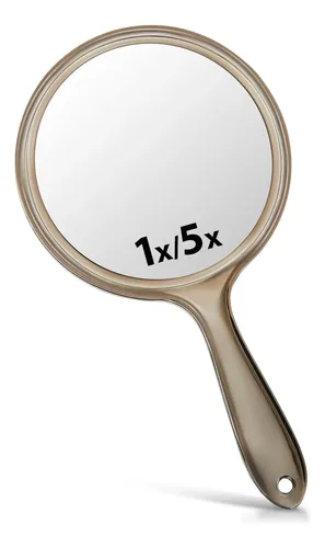 Espejo De Mano Macaki De Doble Cara Con Aumento De 1x 5x