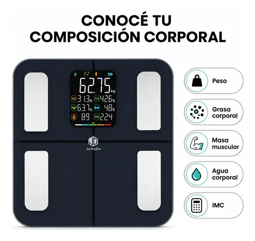 Balanza Digital Inteligente Bluetooth Análisis Corporal Personal 180 kg Bioimpedancia JD iF1334B
