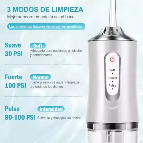 Nairrigador Bucal Dental Dientes Usb Recargable Portatil