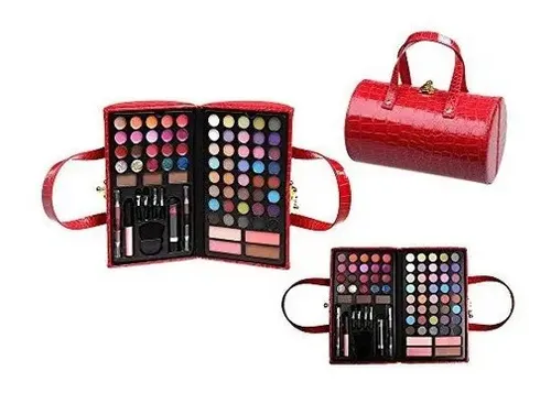 Set maquillaje Cameo Cosmetics Pro con cartera reutilizable color rojo