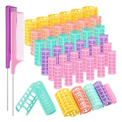 Rulos De Plástico Para Cabello Willbond 36 Piezas Con 2 Pein